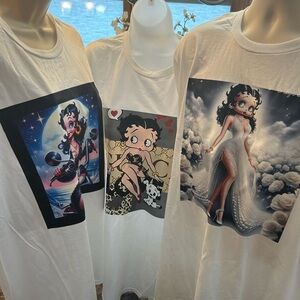 SET OF 3……BETTY BOOP themed night/tshirt.  Size XL. New with tags